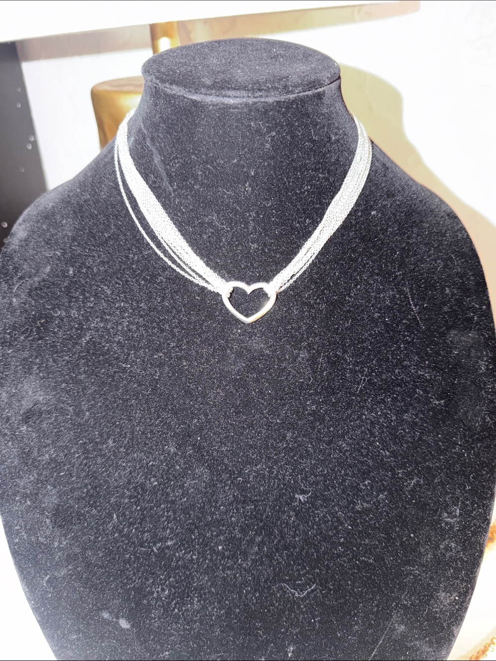 Silver Heart Multi-Strand Necklace - Women Jewelry